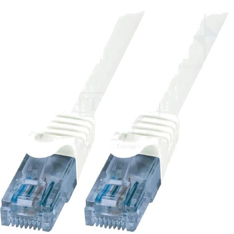 Cable reseau RJ45 male U-UTP Cat6a blanc 3m