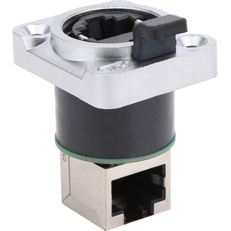 Connecteur coudé RJ45, isolant rond étanche, matériel PA, prise d'aviation YTRJ45