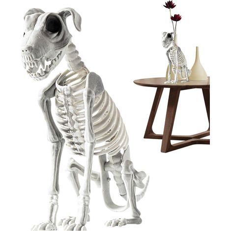Tiere Halloween Dekoration Hund Skelett Deko Accessoire