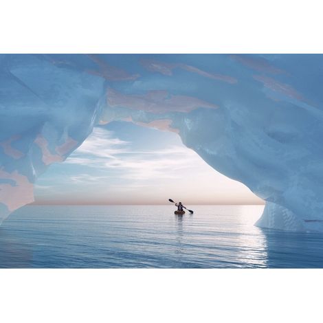 Tableau sur toile seul dans l'artic 30x45 cm - Impression sur Toile Murale Décorative - Image imprimée en HD sur Toile - Toile sur Châssis en Bois FSC - Fabriqué en France (1/5)