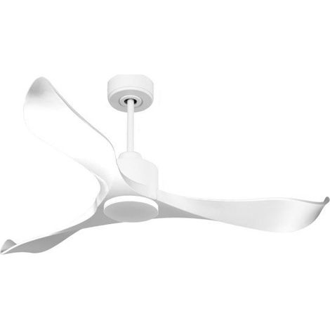 Modulo de KlassFan - Ventilateur de plafond DC sans Lumière Blanc pales blanches, thermostat idéal  10 à 15 m² KlDC4SlimP2Wi