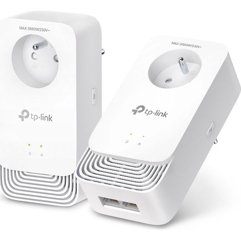 Tp-Link – Kit de 2 adaptateurs CPL Gigabit – Protocole G.hn MIMO jusqu'à 1428 Mbps – 2 ports Ethernet – Couverture jusqu'à 300 mètres (1/4)