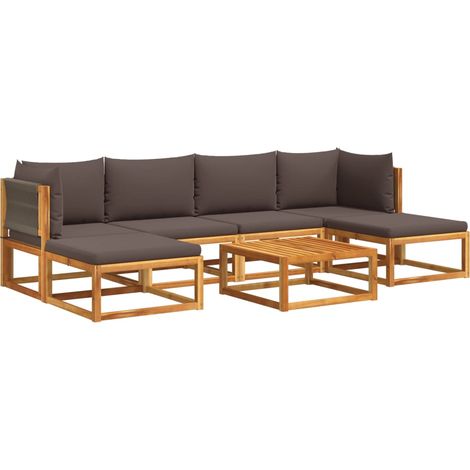 Maison Exclusive - Set di divani da giardino 7 pezzi con cuscini in legno di acacia e corda