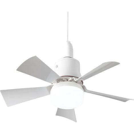 Ventilateur avec éclairage sur douille — Doté de fonctions d'éclairage et de télécommande 3 vitesses de ventilation, variation de lumière à 3 couleurs structure modulaire détachable. (1/5)