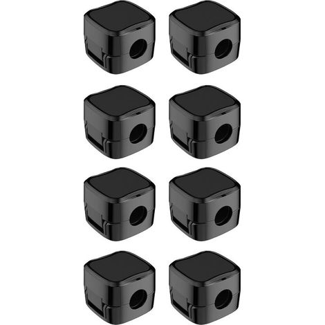 Organisateur de câbles magnétique 8pcs – Clips auto-adhésifs pour câbles USB et d'alimentation – Pour surfaces lisses – Noir (1/5)