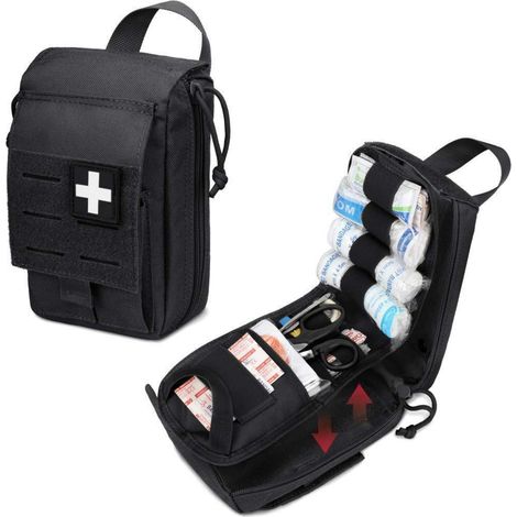 Taktische Erste-Hilfe-Tasche Rip-Away mit MOLLE-System und vielen Fächern