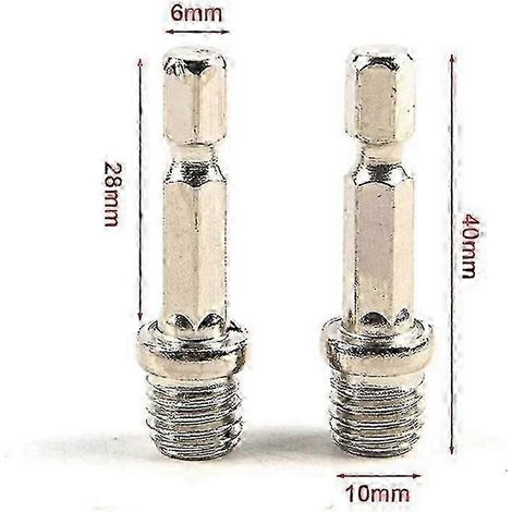Adaptateur de connecteur hexagonal 6 mm (1/4") pour mandrin de perceuse M10 M14, connexion pour disque de polissage, connecteur hexagonal (1/5)