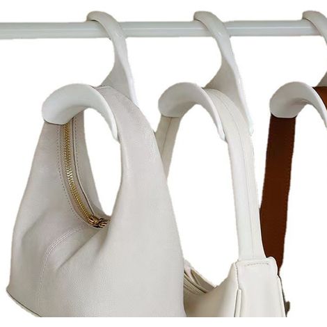 Türhänger für Handtaschen, 1 Stück, PP-Bogenform, Weiß, Tragbar für Taschen, Hüte, Regale (1/5)
