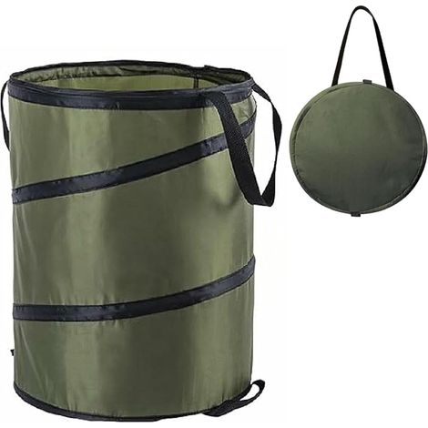 Garden Waste Bag Pop Up Bag Leaf Bag Oxford Garden Bag Camping Waste Bag with Handles for Garbage Garden Waste Toys Foldable Sturdy Freestanding Reusable (1/5)