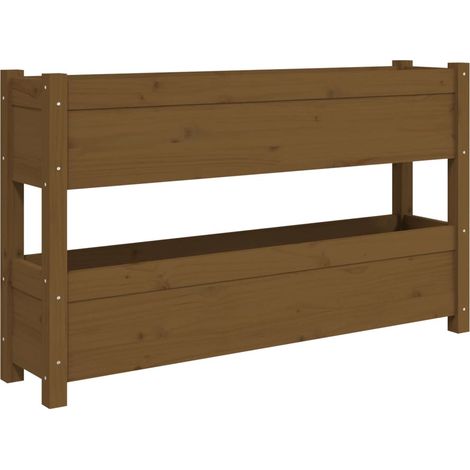 Maison Exclusive - Jardinera de madera maciza de pino marrón miel