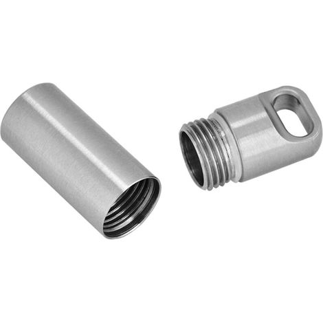 Pilulier de voyage étanche en inox pour comprimés, parfait randonnée et camping (Grand format)
