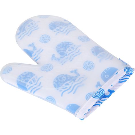Gants isolants en coton épais nordiques en silicone, adaptés au four à micro-ondes et à la cuisineWhale