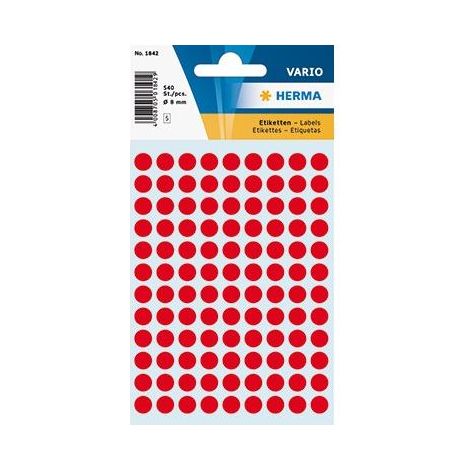 HERMA Markierungspunkt 1842 8mm rot 540 St./Pack. (1/3)