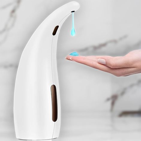 Dispensador de jabón automático con sensor infrarrojo de 300 ml para baño [Blanco] (1/5)