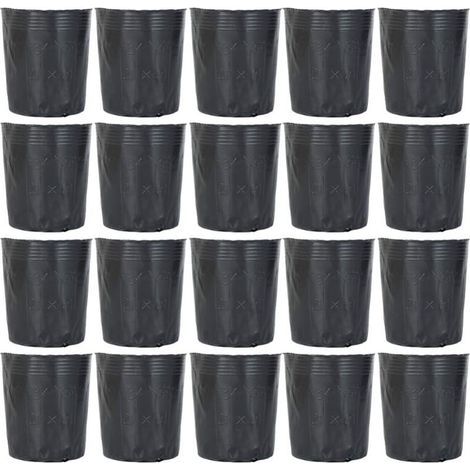 Lot de 300 Pots Plastique pour Semis 9X9 Cm avec Drainage Supports pour Pépinière De Fleurs Et Légumes Réutilisables Et Légers pour Jardinage (1/5)