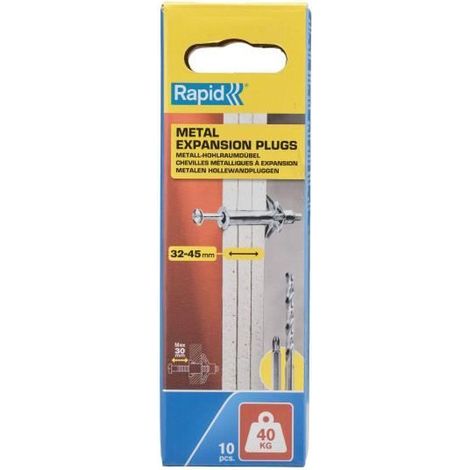 Tacos y tornillos Rapid 5001552 Ø 11 x 80 mm M5 x 89 mm Metal Expansión (10 Unidades)