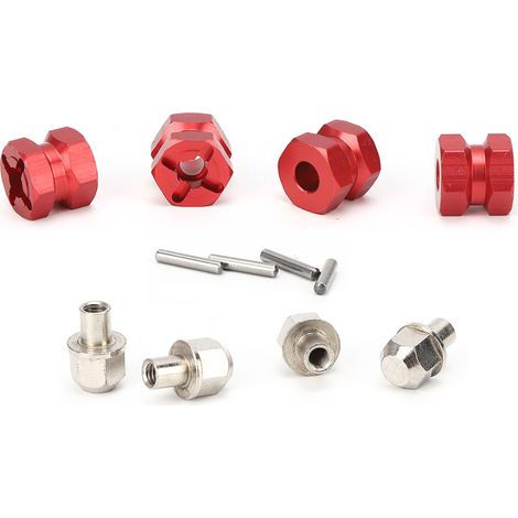 Adaptateur métallique hexagonal de moyeu de roue RC 12 mm pour crawler télécommandé Traxxas HSP Redcat (1/5)