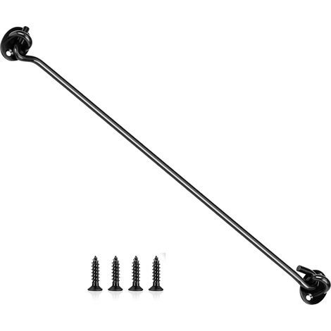 Serrure à crochet de porte de grange, crochet de porte et loquet à œillet, crochets de cabine et serrure à loquet à œillet pour armoire, crochet de fenêtre pivotant pour porte coulissante (1/5)