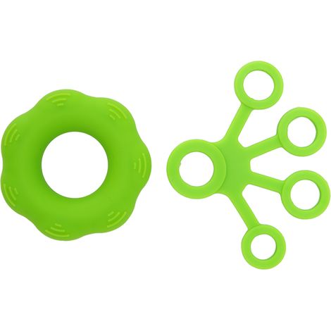 Set d'exerciceurs de doigts en silicone flexible, renforçateur de grip pour main, entraînement de force polyvalent (1/5)
