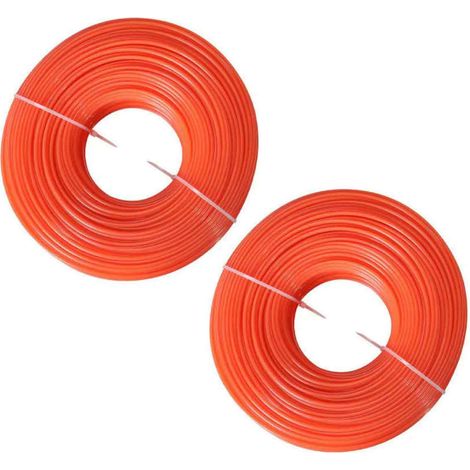 1 Bobine Fil de débroussailleuse, Nylon Rond 2,4mm, 60m, pour Tondeuse à Gaz, Jardinage Agricole (1/5)