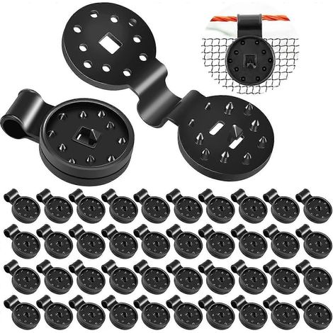 50 clips en plastique pour toile d'ombrage, clips pour filet d'ombrage de serre, clips réutilisables (1/5)