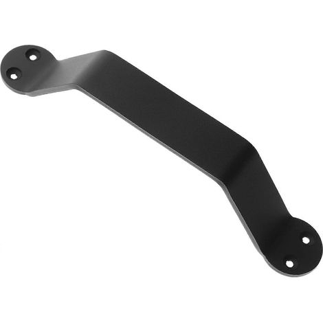 Multifunctionele deurklink voor poorten, garages, tuinhuisjes, meubels en schuifdeuren, 22 x 3,2 cm, zwart, ijzer. (1/4)