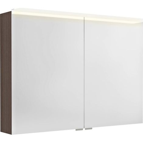 Armoire à miroir LINEX avec. Lumière LED, 100x70x15cm, Pin Rustik (1/2)