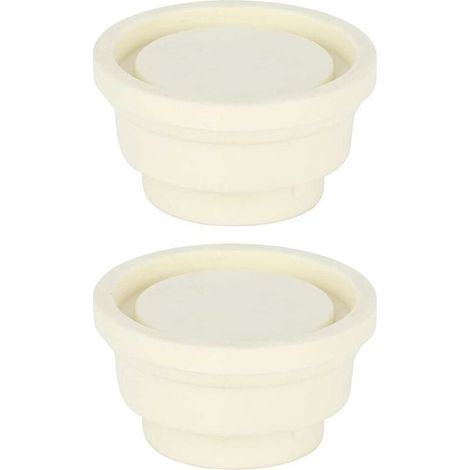 Tampon D'échelle De Piscine 2 Pièces Embouts D'échelle pour Piscine Creusée Ensemble De Pare-Chocs en Caoutchouc Blanc pour Échelles De Piscine, Pièces De Rechange Universelles (1/5)