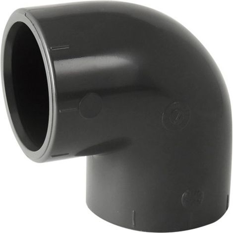 Raccord PVC pression – Coude 90° à coller FF Ø20 – Pression maxi 16 bars – Raccord de robinetterie pour installations sanitaires