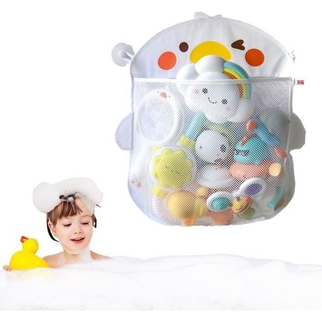 1 organizador de juguetes de baño, bolsa de baño, bolsa de malla para colgar juguetes de baño, cesta de juguetes (1/5)