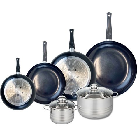 Ensemble de 4 Poêles de cuisson 20, 24, 28 et 32 cm et 2 faitouts 14 et 20 cm Elo Prima Brillant (1/5)