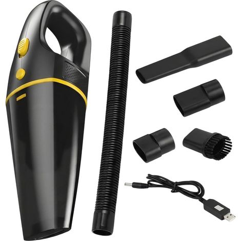 Aspirateur Voiture 10000 Pa Outil Portable Sans Fil Rechargeable Avec Aspirateur pour poils d'animaux 120 W Pour Maison Et Bureau Animaux Domestiques Canapé Tapis Bureau Clavier Et Grilles De (1/4)