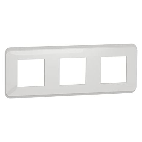Schneider Unica Pro NU400618 Abdeckplatte - Weiß mit transparenter Umrandung - 3x2 Module - 3 Posten (1/4)