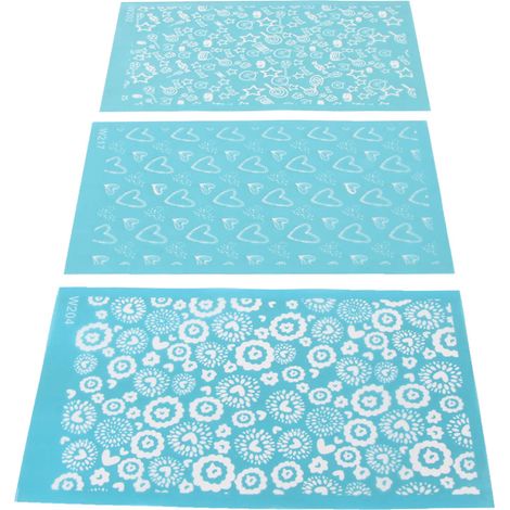 Pochoirs réutilisables pour pâte polymère - Kit créatif DIY pour bijoux, décorations en argile et accessoires (modèles 202, 204, 217) (1/5)