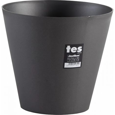 Pot De Fleur Anthracite ø22cm Design Moderne, Durabilité Optimale - Plastiken (1/2)