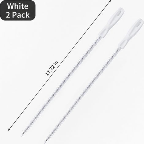 Set de 10 brosses de nettoyage de canalisations, nettoyant flexible pour canalisations et capteur de cheveux, longueur 23,6 pouces pour évier de salle de bain, évier de cuisine, drain de douche (1/4)