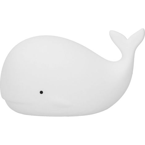 Lampe de chevet USB 1.3W baleine silicone 7 couleurs chambre blanc (1/5)