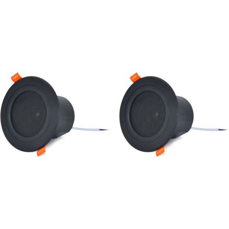 Geeignet für einen 3-Zoll-10-Watt-Deckeneinbaulautsprecher, feuchtigkeitsbeständig, Breitbandlautsprecher, mit Staubschutzhaube, stilvolles Heim-Audiosystem, schwarz.