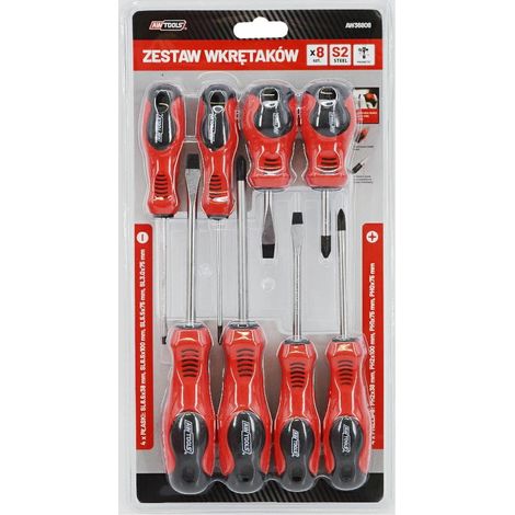 Awtools Schraubendreher-Set Blisterverpackung S2 / 8-teilig.