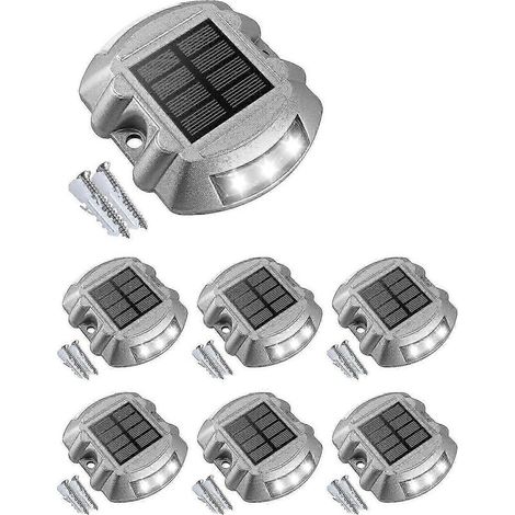 Lampe solaire de terrasse, allée, quai, éclairage LED sans fil, étanche IP67, balise extérieure pour allée, trottoir, jardin, cour, lumière blanche-AquaForge (1/5)