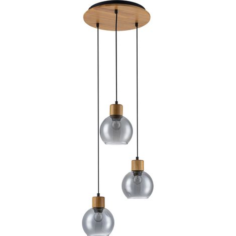 Suspension Velma 3 E27 Bois Italux PND-67505-3-WD (1/2)