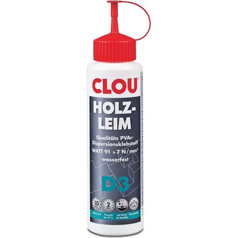 CLOU Colle à bois D3 0,75 kg PVAc-Colle à bois Résistance à la chaleur WATT91 (Par 6)
