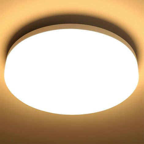 1 Plafonnier LED 15W IP54 Étanche 1500lm Blanc Chaud 3000K Pour Salle De Bain Chambre Couloir