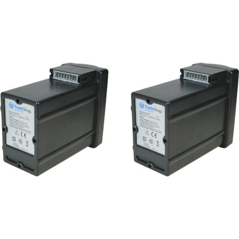 2x Trade-Shop Premium Akku 3x36,5V 6000mAh Li-Ion ersetzt Wolf Power Pack 1, 4939090, 4937065 für Wolf Garten 37 Rasenmäher, 40 Rasenmäher (1/4)