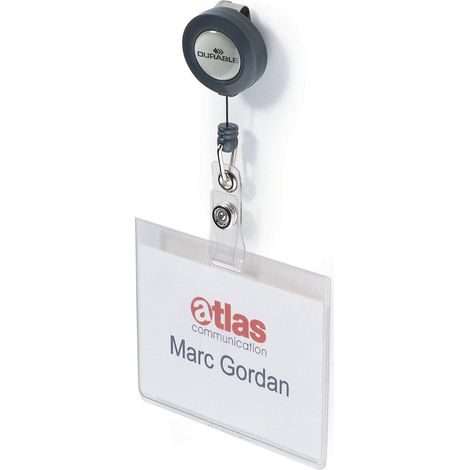 DURABLE, Badge à yoyo, h x l 60 x 90 mm, lot de 30 pièces,