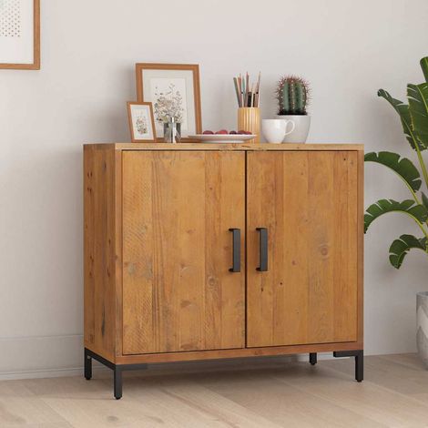 vidaXL Buffet Marron 75x35x70 cm Bois de pin massif (1/5)