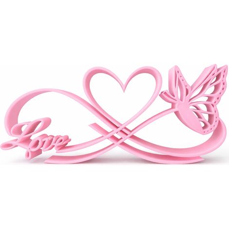 Elegante símbolo decorativo de amor infinito en rosa. (1/3)