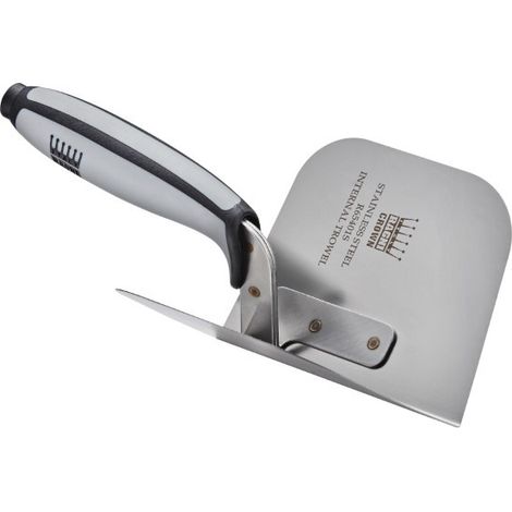 Ragni R65401S Stainless Internal Corner Trowel Size 125mm X 100mm (1/3)