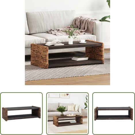 Bois d'acajou - Table basse Naturel 110 x 55 x 35 cm Bois de Mahogany Massif (1/5)