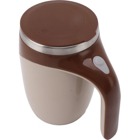 Automatischer, magnetischer, batteriebetriebener Kaffeebecher mit Selbstumrührfunktion und Edelstahleinsatz, braun (1/5)